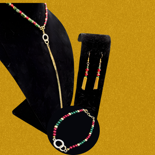 Classic Christmas Glam - DIY Kit with Necklace, Bracelet & Earrings